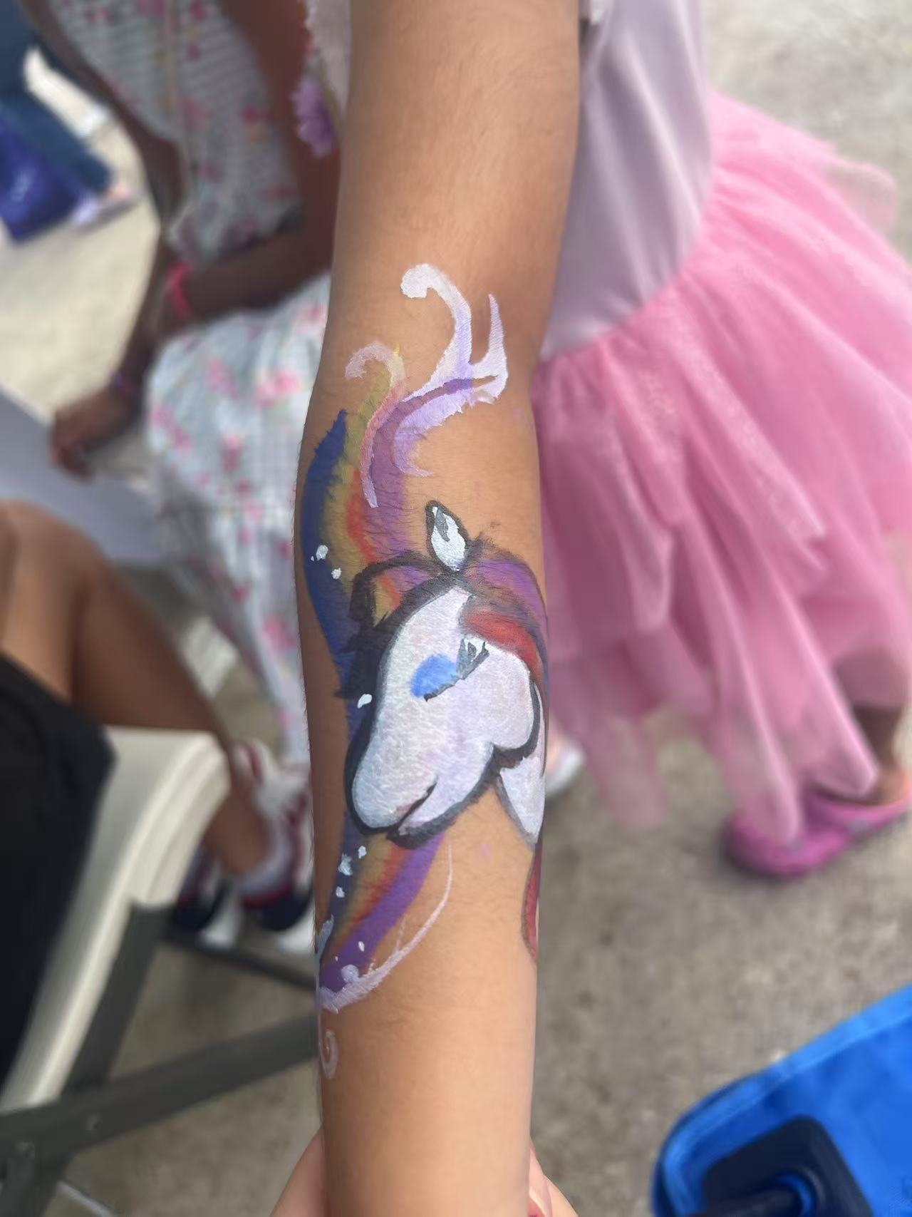 Colorful arm painting artwork sample