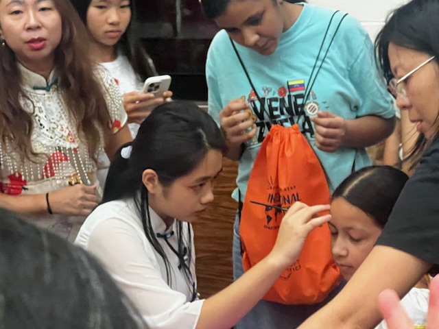 Face painting at Seven Lakes Junior High International Festival