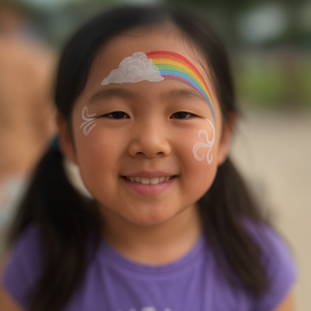 Beautiful butterfly face painting design